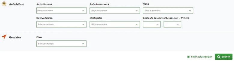Bildschirmfoto: Filter